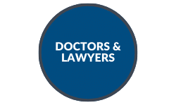 Doctors and lawyers are all venn diagram