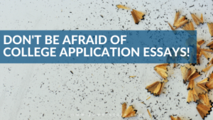 Don't Be Afraid of College Application Essays!